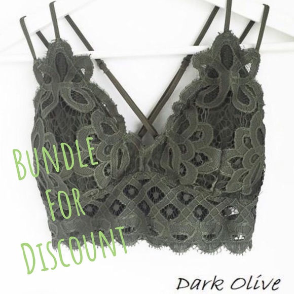 Free Boho Anemone Pistachio Stretchy Lace Bralette - Picture 3 of 5